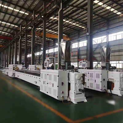 Beli Lini Produksi Pabrik Profil Rangka Jendela dan Pintu PVC/UPVC/WPC Berkapasitas Tinggi, Lini Ekstrusi Profil Jendela Casement & Geser, Mesin Pembuat Profil Plastik online manufacture