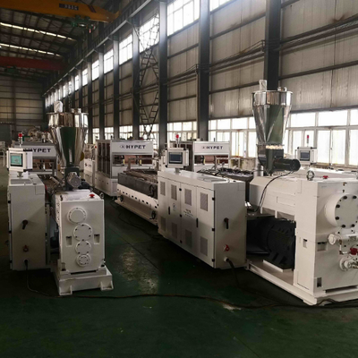 Beli Shenzhen HYPET WPC Cladding Wall Panel Interior Great Board with Laminating Pattern Extrusion Machine Making Production Line online manufacture
