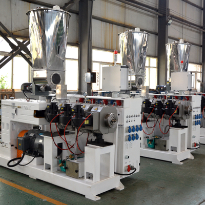 Beli Shenzhen HYPET 80/156 In 55kw Motor PVC Extruders Mesin Twin Conic Screw Extruder online manufacture