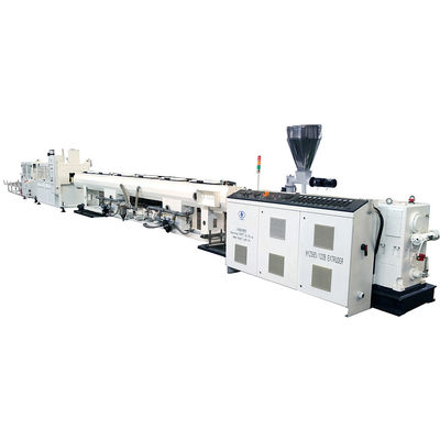 Beli High Output 90-160mm PVC UPVC pipa air drainase pipa limbah pembuatan mesin dengan HYPET 65/132 Twin Scew Extruder online manufacture
