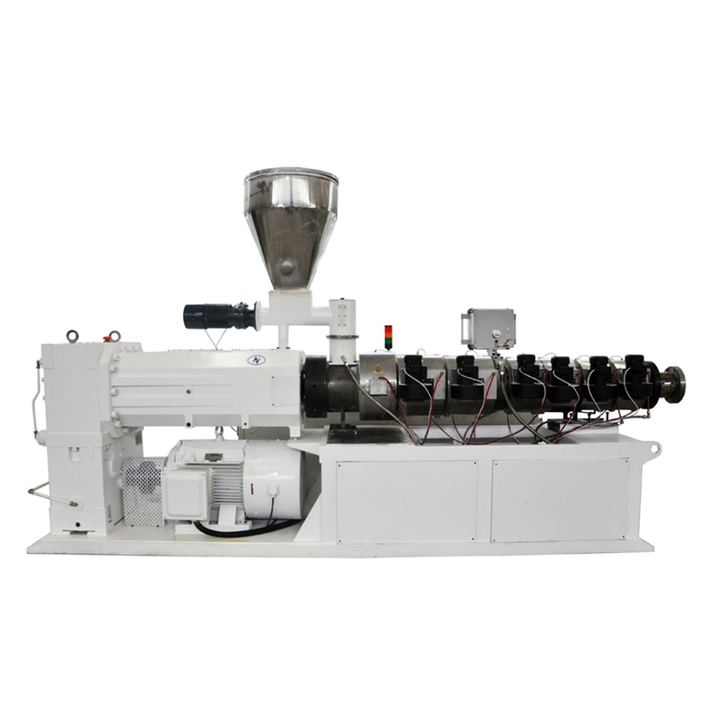 PVC Conic Twin Screw Double Screw Extruder ZS110/220 Dengan 200kw Output Tinggi Hidup Lebih Lama