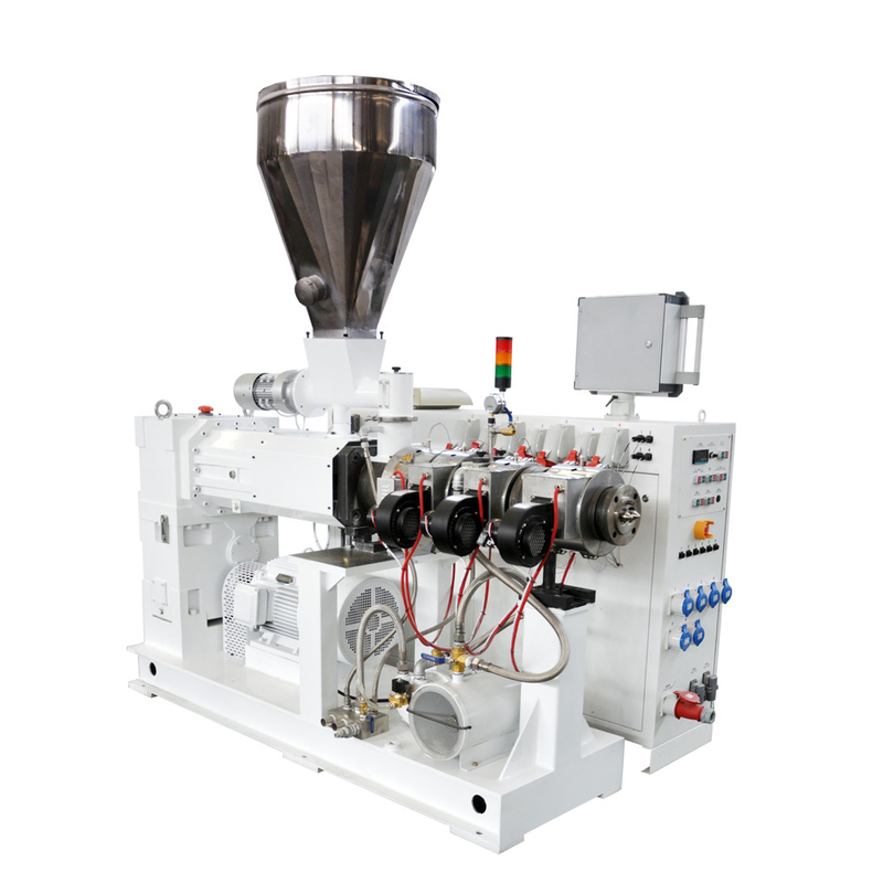 Grace Machinery 65/132 Conical Double Twin Screw Extruder Untuk Profil / Pipe PVC
