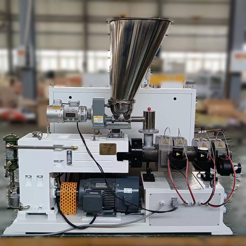 Laboratorium Mini Twin-Screw Compounding Conical Plastic Extruder ZS35/76 Extruder Double Screw Kecil Co-extrusion