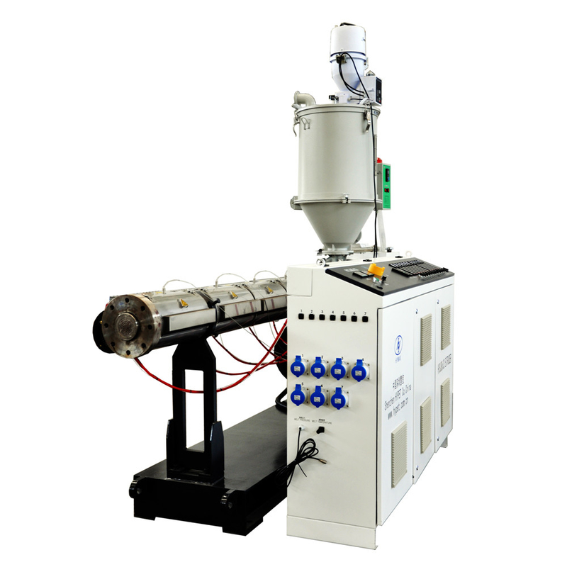 China manufaktur PVC HDPE PE PPR PS ABS single screw extruder SJ65/30 37kw 110kg/h dengan efisien touch gearbox
