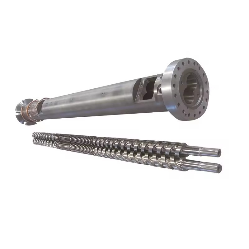 Hard Chrome Plating Parallel Screw And Barrel Untuk Twin Screw Extruders And Sizing Measuring Layanan Gratis