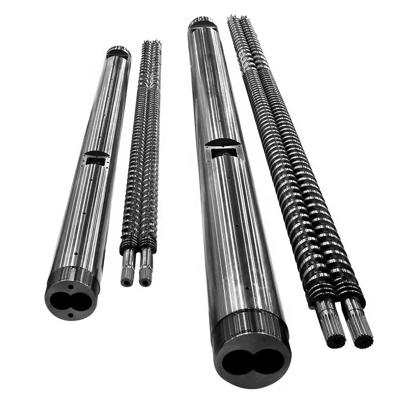 Hard Chrome Plating Parallel Screw And Barrel Untuk Twin Screw Extruders And Sizing Measuring Layanan Gratis