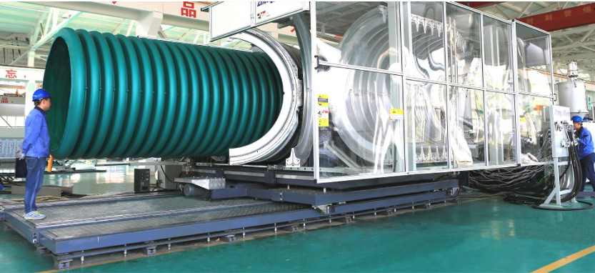 HYPET Double Wall Corrugated Pipe Extrusion Line 200-600mm yang dapat disesuaikan dengan layanan instalasi insinyur