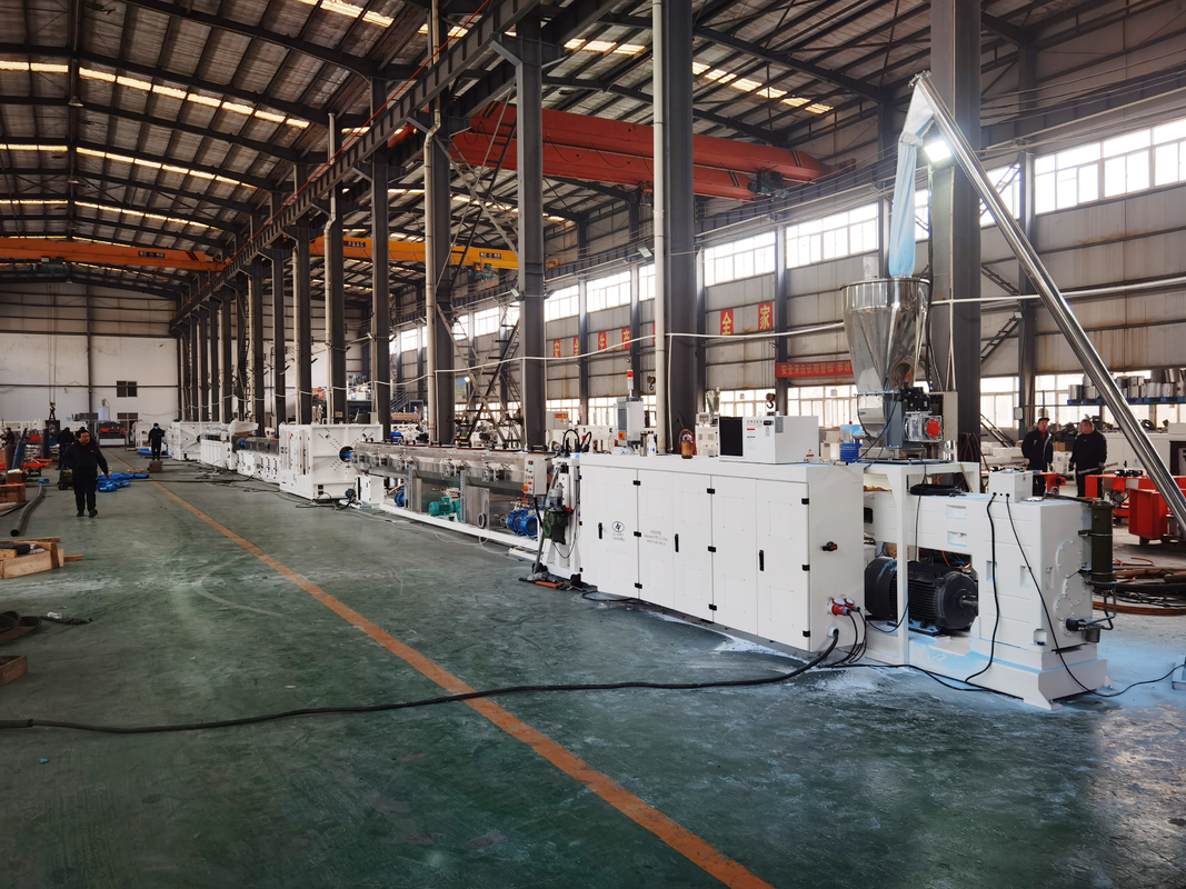 90-250mm / 160-400mm PVC-O Pipe Line Produksi pipa PVC O yang dapat diandalkan Proses Manufaktur