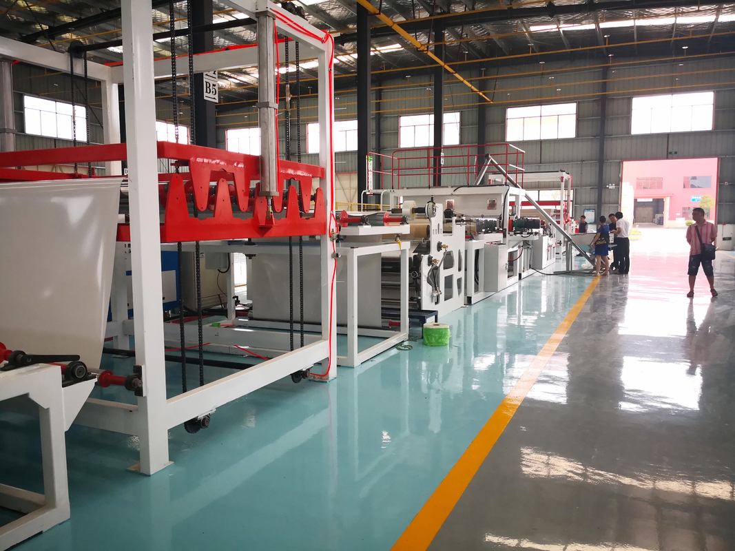 Automatic Hot Melt Adhesive Coating / Film Coating And Sand Coating Line Produksi Disesuaikan