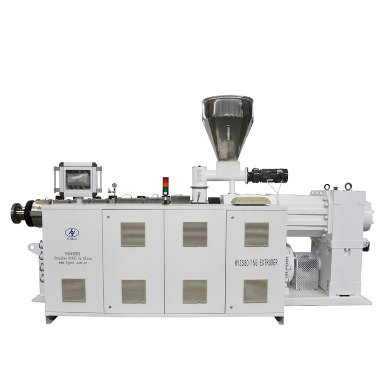 Peralatan Produksi Plastik PVC Twin Screw Double Screw Extruder Machine HYZS80/156 Dengan 55kw 550kg/h