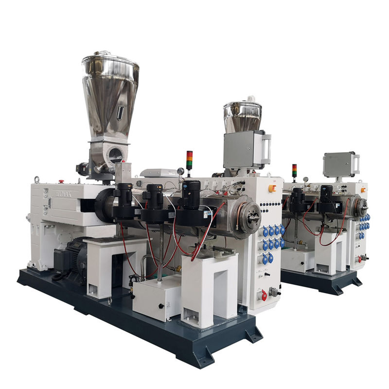 Peralatan Produksi Plastik PVC Twin Screw Double Screw Extruder Machine HYZS80/156 Dengan 55kw 550kg/h