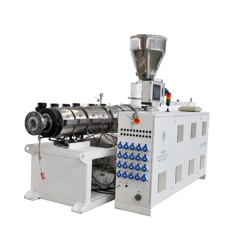 ZS95/188 Conic Twin Screw Extruder PVC Tube Pipe Profile Line dengan perangkat lunak layar sentuh Siemens