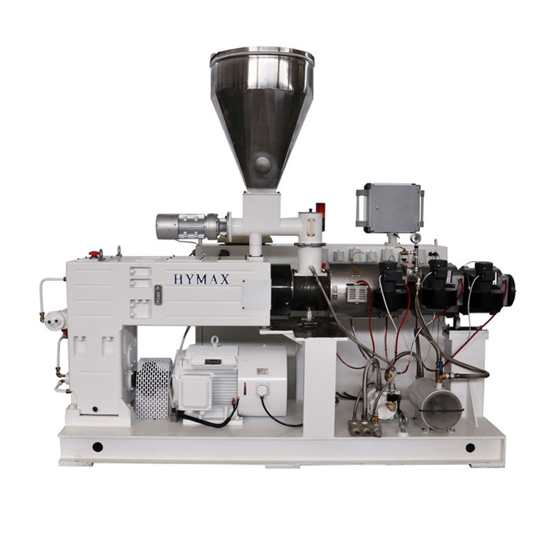 200kg/jam HYZS51/110 Twin Screw Double Screw Extruder Untuk Produk PVC Hard Soft