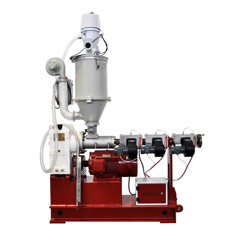 Kecepatan output tinggi efisiensi tinggi Peralatan Sekrup Tunggal Produksi Line Extruders SJ45/30 22kw 70kg/h