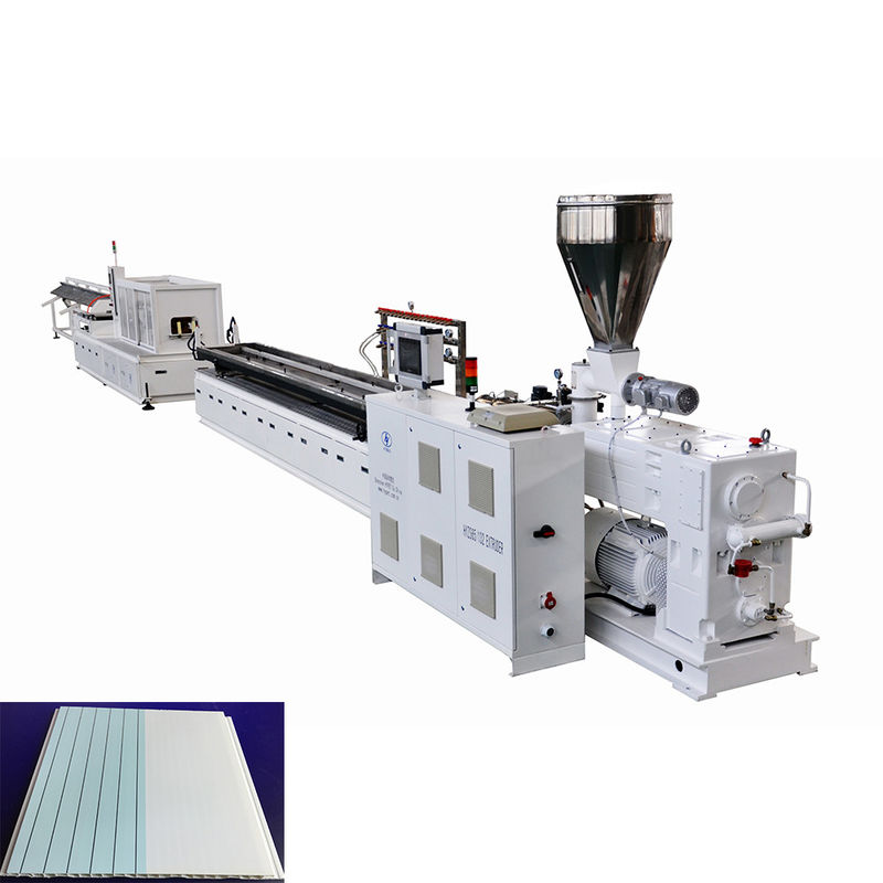 450-600mm PVC atap dinding langit-langit panel dekorasi membuat mesin Twin Screw Extruder HYZS80/156 55kw