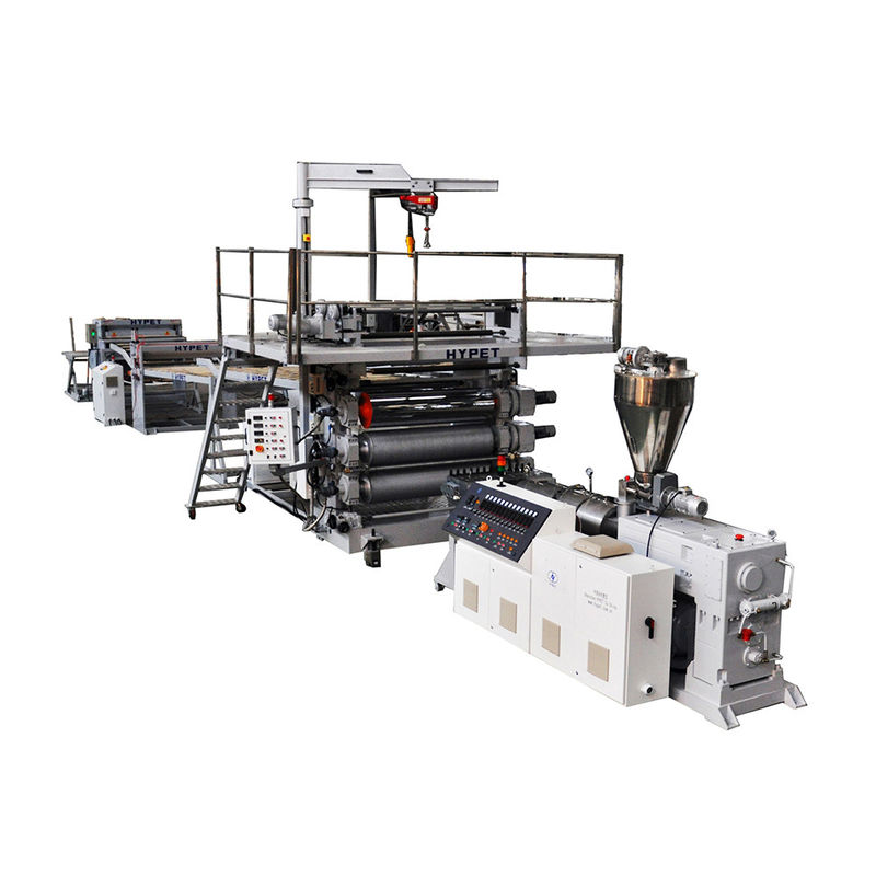 Garis Ekstrusi Papan Lantai SPC Dengan Conic Twin Screw Extruder 95/192 Output 800k / jam