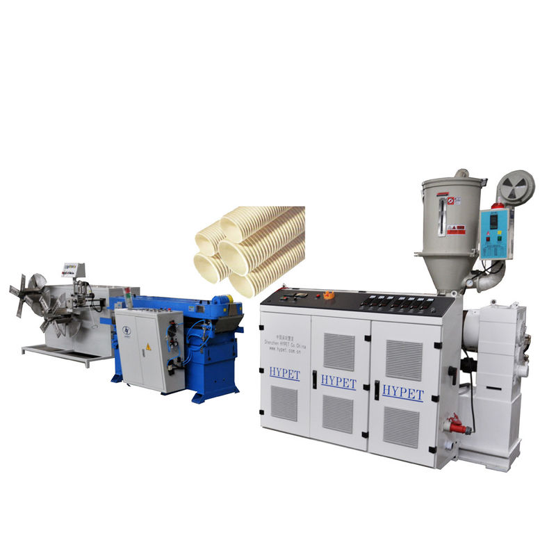Mudah Operasi16-32mm PE PVC Single Wall Corrugated Pipe Machine Dengan Single Screw Extruder SJ65/28