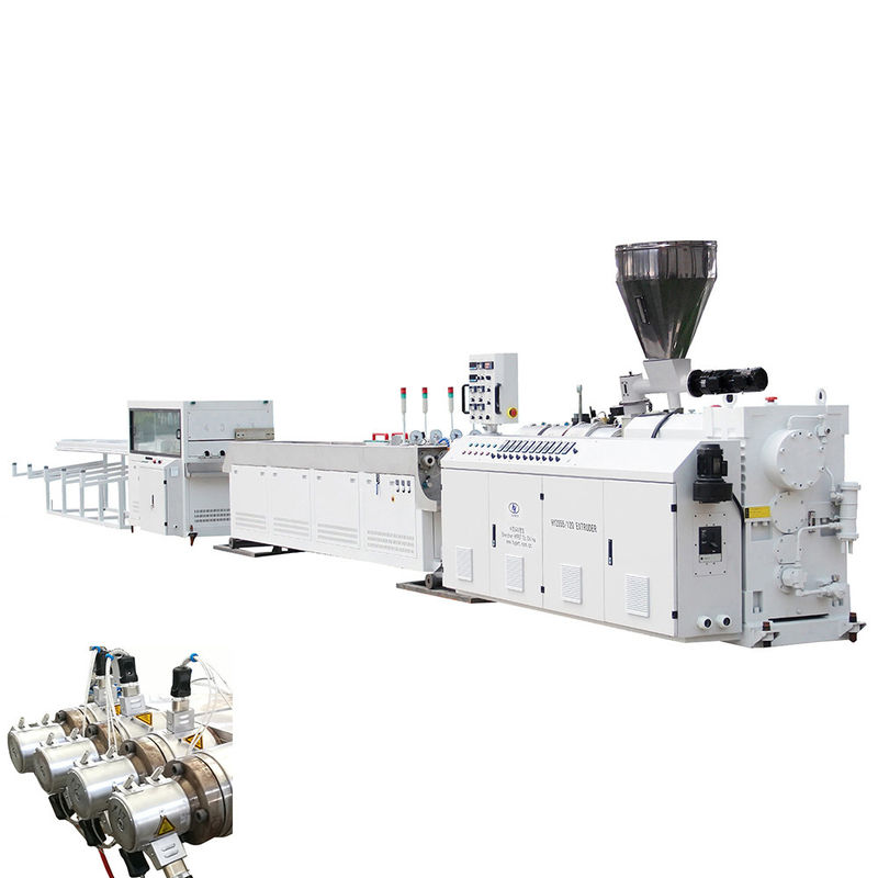 16/20/25/32mm PVC Four Cavity Station Outlet Wire Pipe Extrusion Line Untuk Pipa Saluran Listrik
