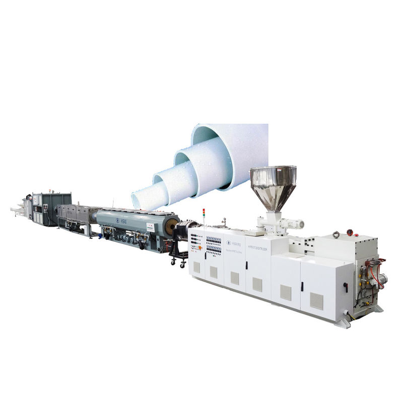 Diameter besar 250-400mm Di bawah tanah Pasokan air PVC Pipe Making Line Dengan Konik Twin Screw Extruder ZS80/173