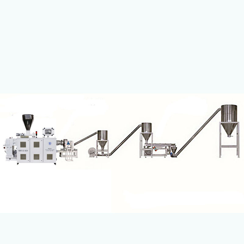 Kayu Plastik Komposit Campuran Pelleting Extruder HDPE / LDPE / PP / PET Pellet Membuat Mesin, PVC WPC Granules Membuat Mesin
