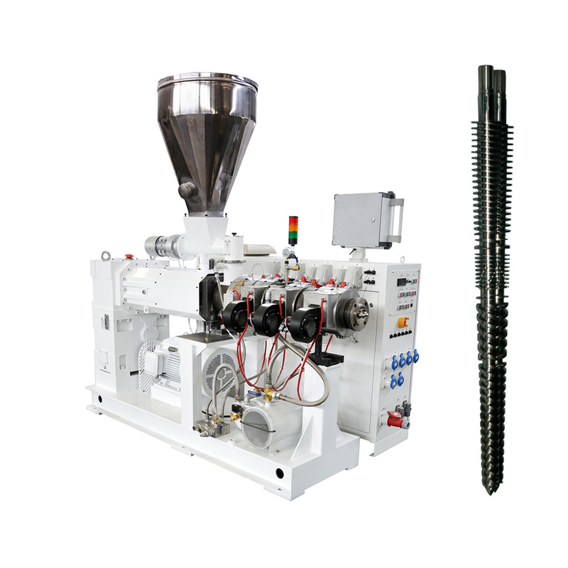 75kw Motor PVC ZS80/173 Twin Screw Extruder untuk Euro Tech Conic Output 750kg/h